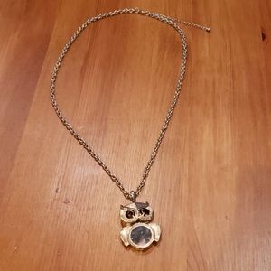 Owl with Gemstone Necklace